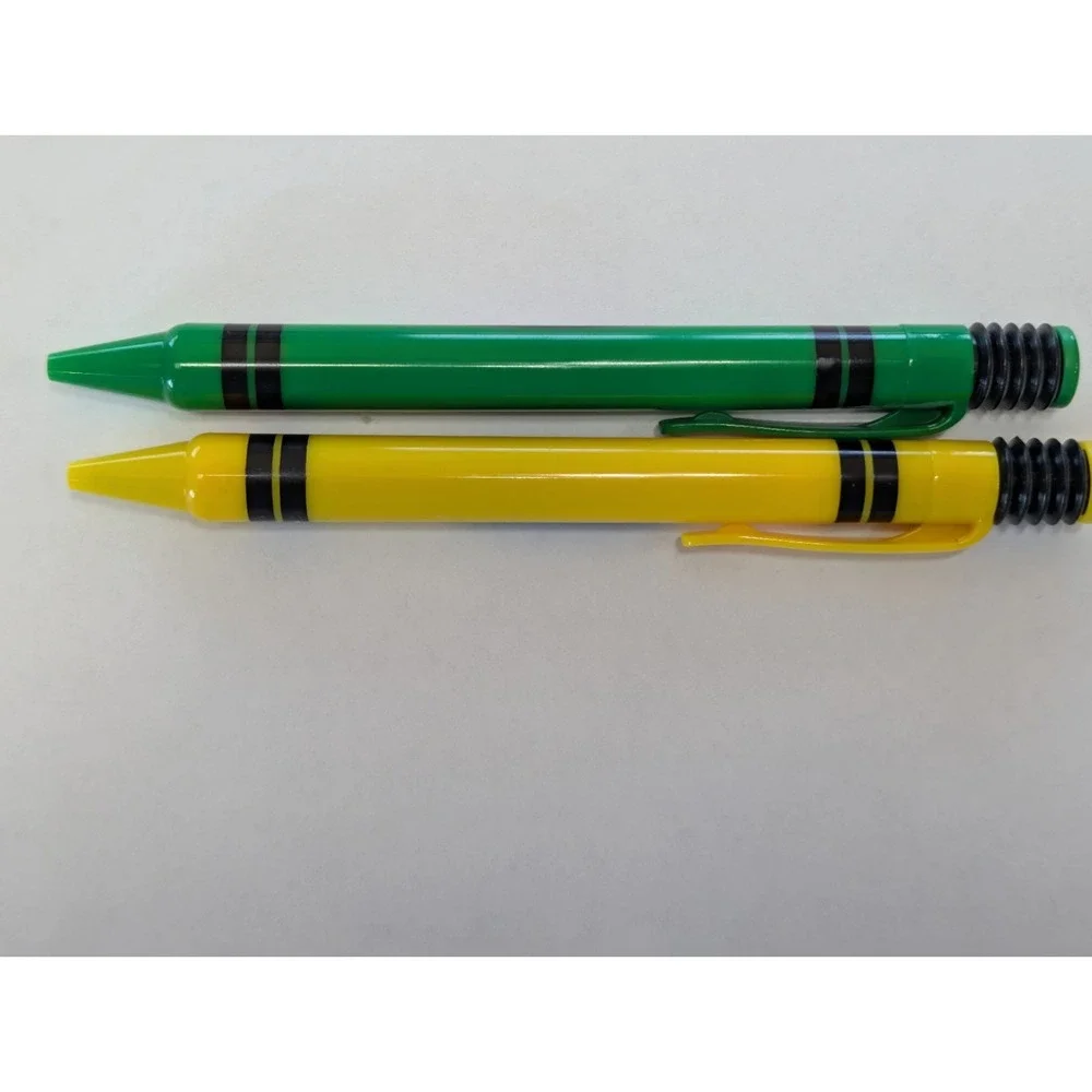 RARE Metadate CD CII Pharmaceutical Drug Rep Pen ADHD Green Yellow Crayon Click